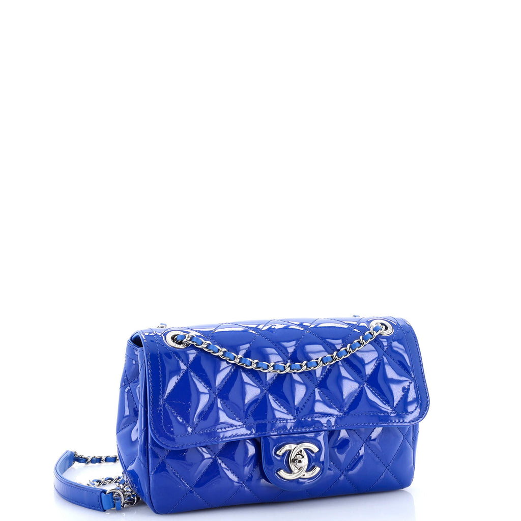Coco Shine Flap Bag Quilted Patent Small