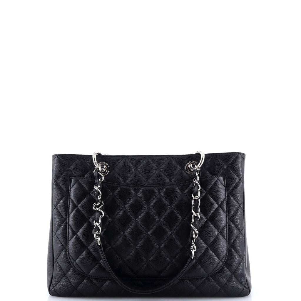 Grand Shopping Tote Quilted Caviar