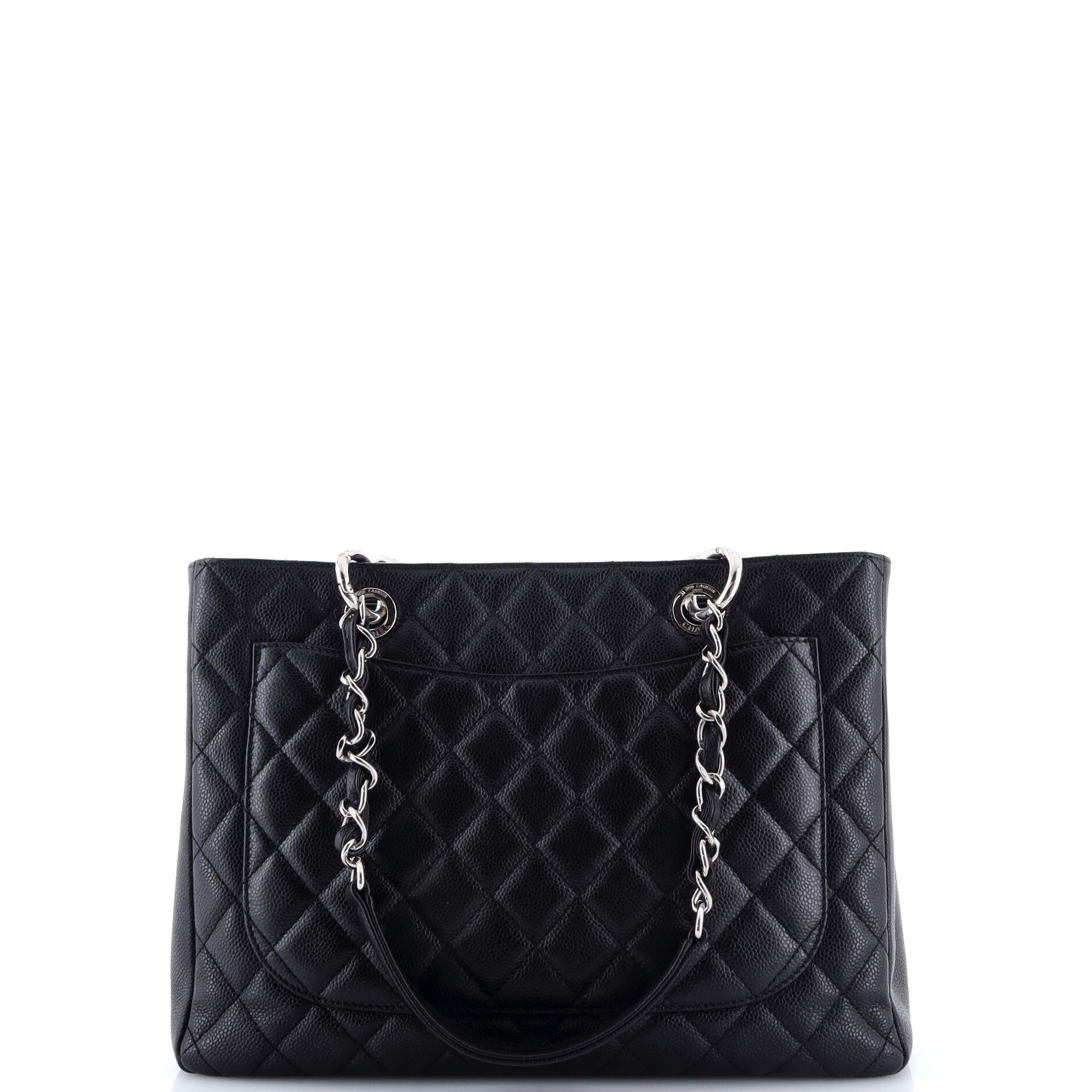 Grand Shopping Tote Quilted Caviar