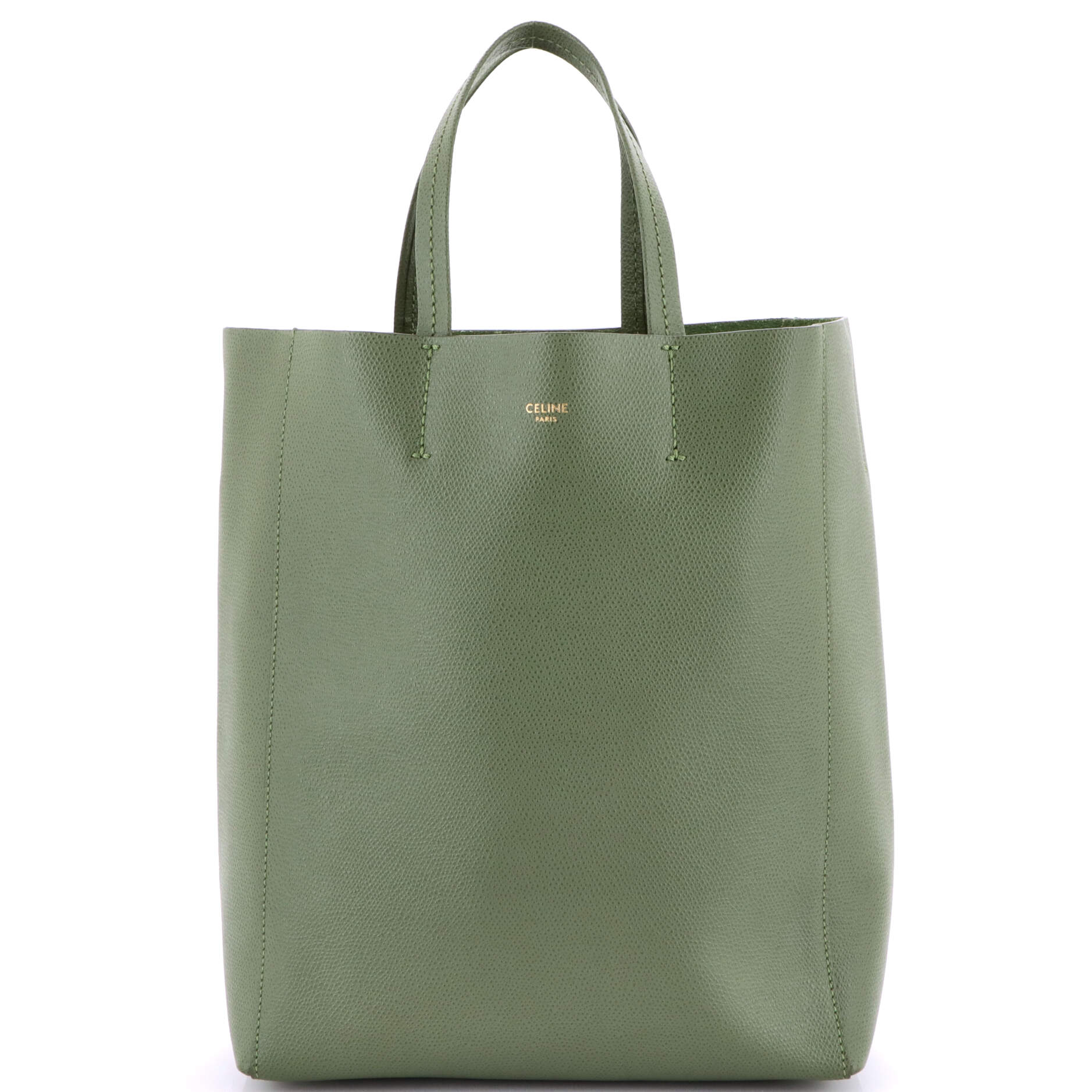 Vertical Cabas Tote Grained Calfskin Small