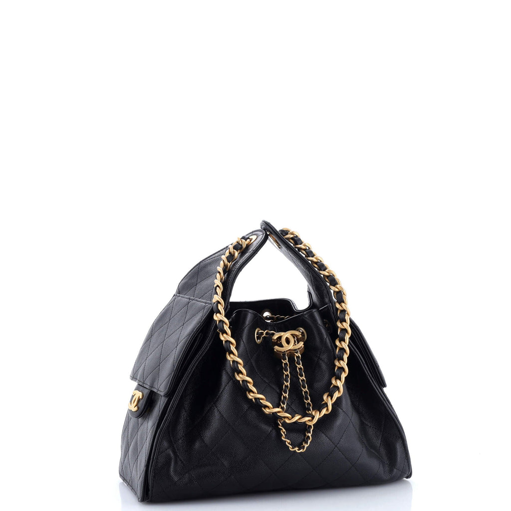25 Hobo Bag Quilted Caviar Small