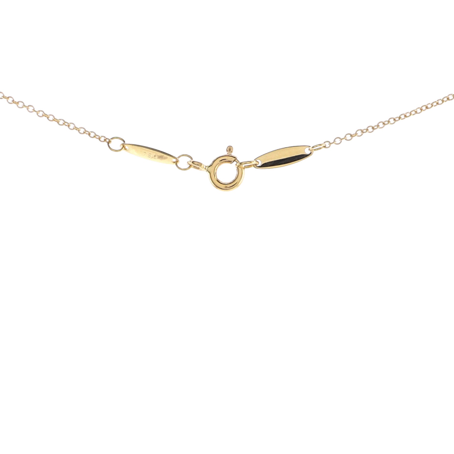 Elsa Peretti Diamonds By The Yard Pendant Necklace 18K Yellow Gold with Diamond .05CT