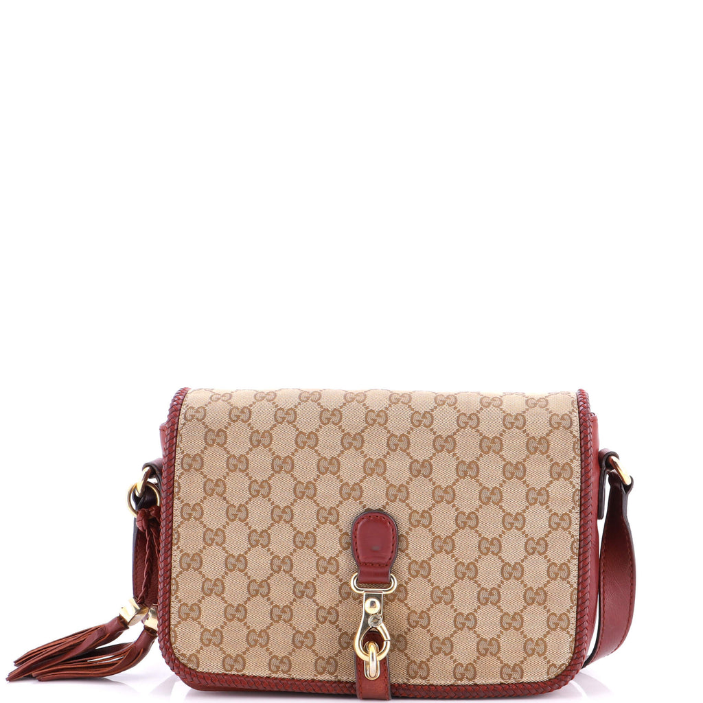 Marrakech Messenger Bag GG Canvas with Leather Medium