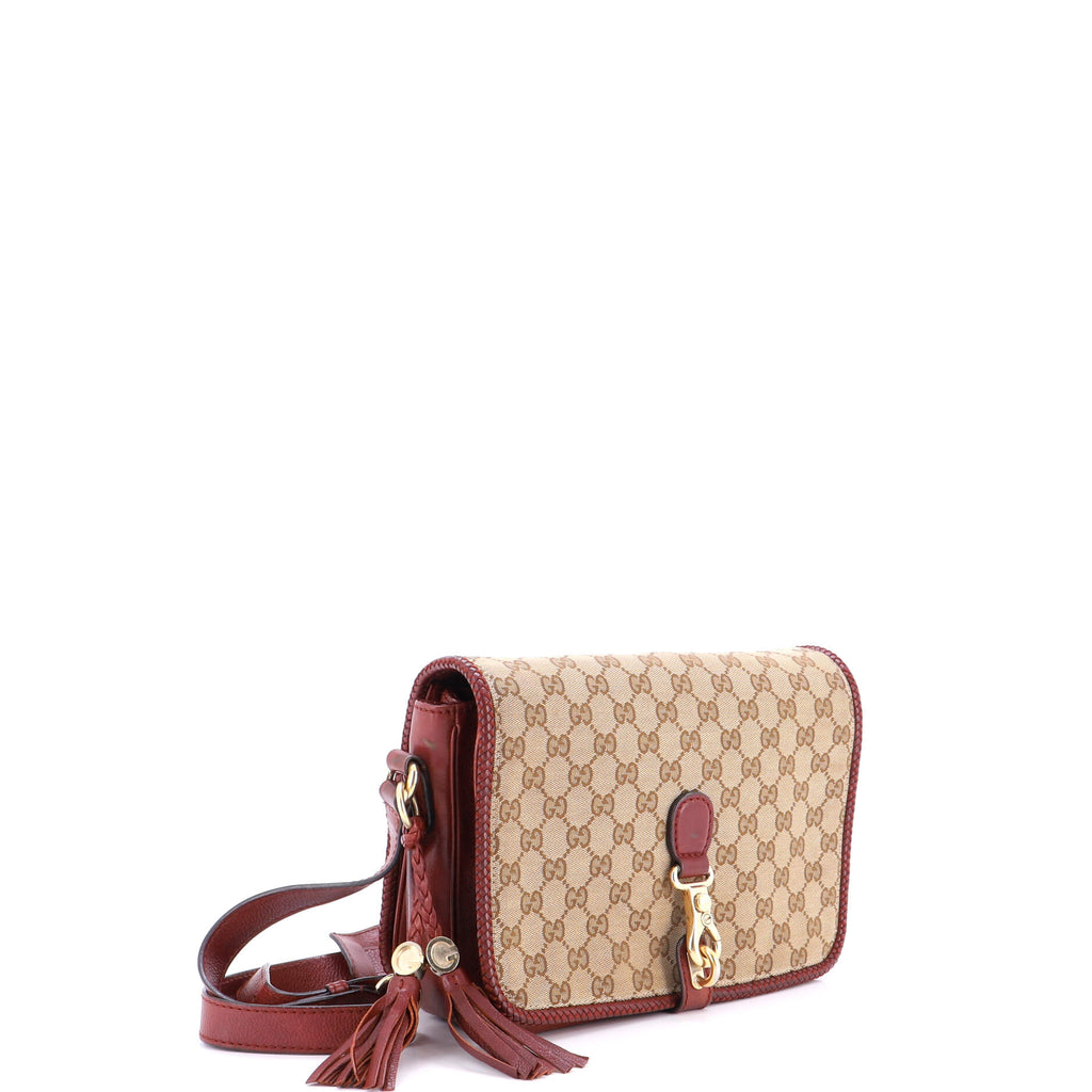 Marrakech Messenger Bag GG Canvas with Leather Medium