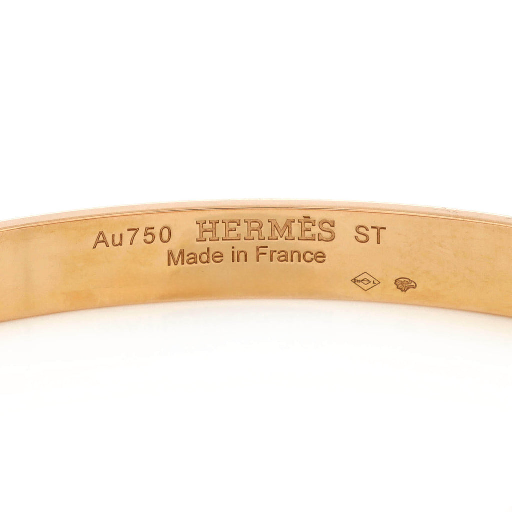 Collier de Chien Bracelet 18K Rose Gold with Pave Diamond Studs PM