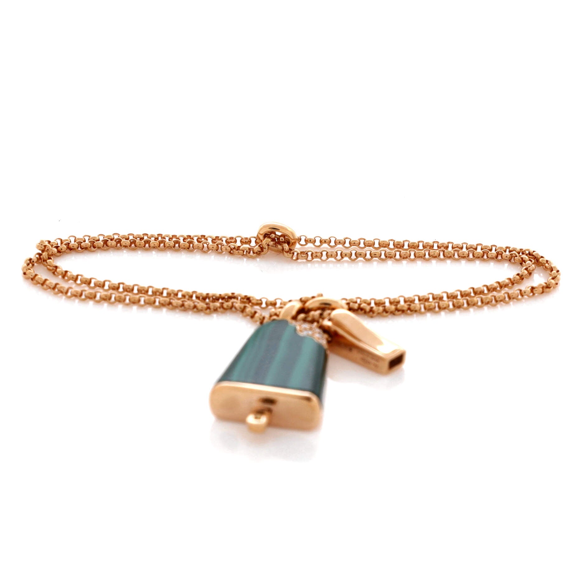 Gelati Bracelet 18K Rose Gold with Malachite and Diamonds