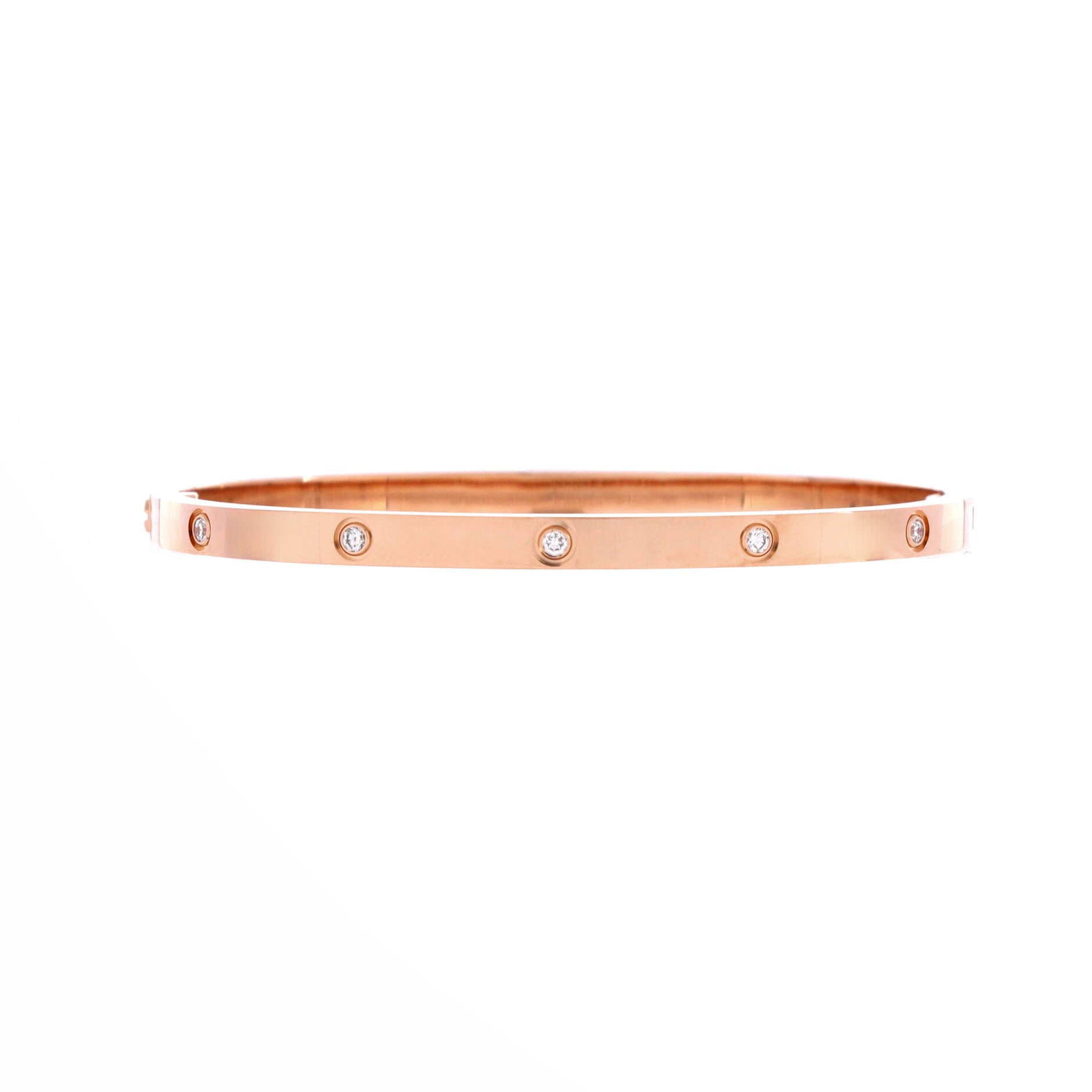 Love 10 Diamond Bracelet 18K Rose Gold with Diamonds Small