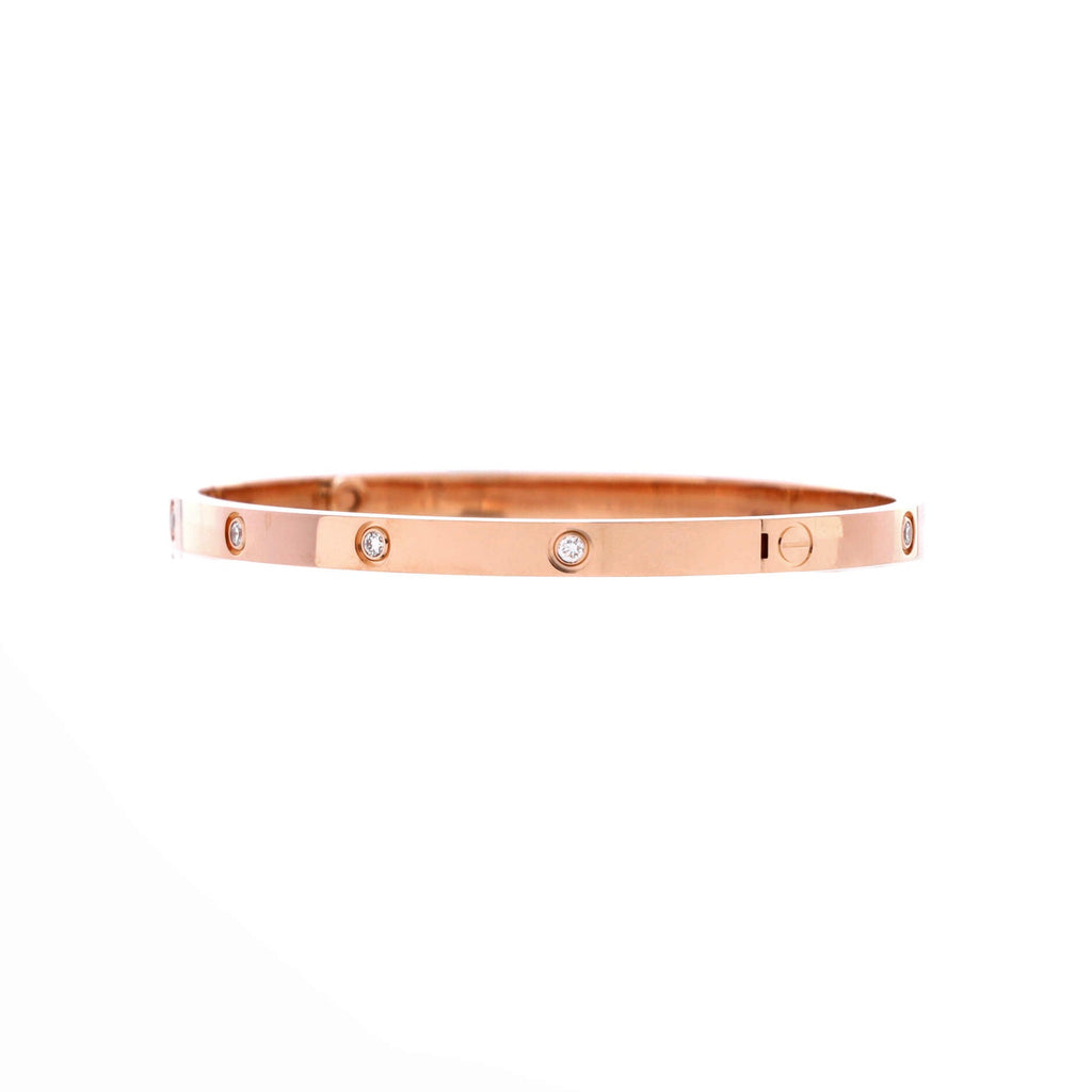 Love 10 Diamond Bracelet 18K Rose Gold with Diamonds Small