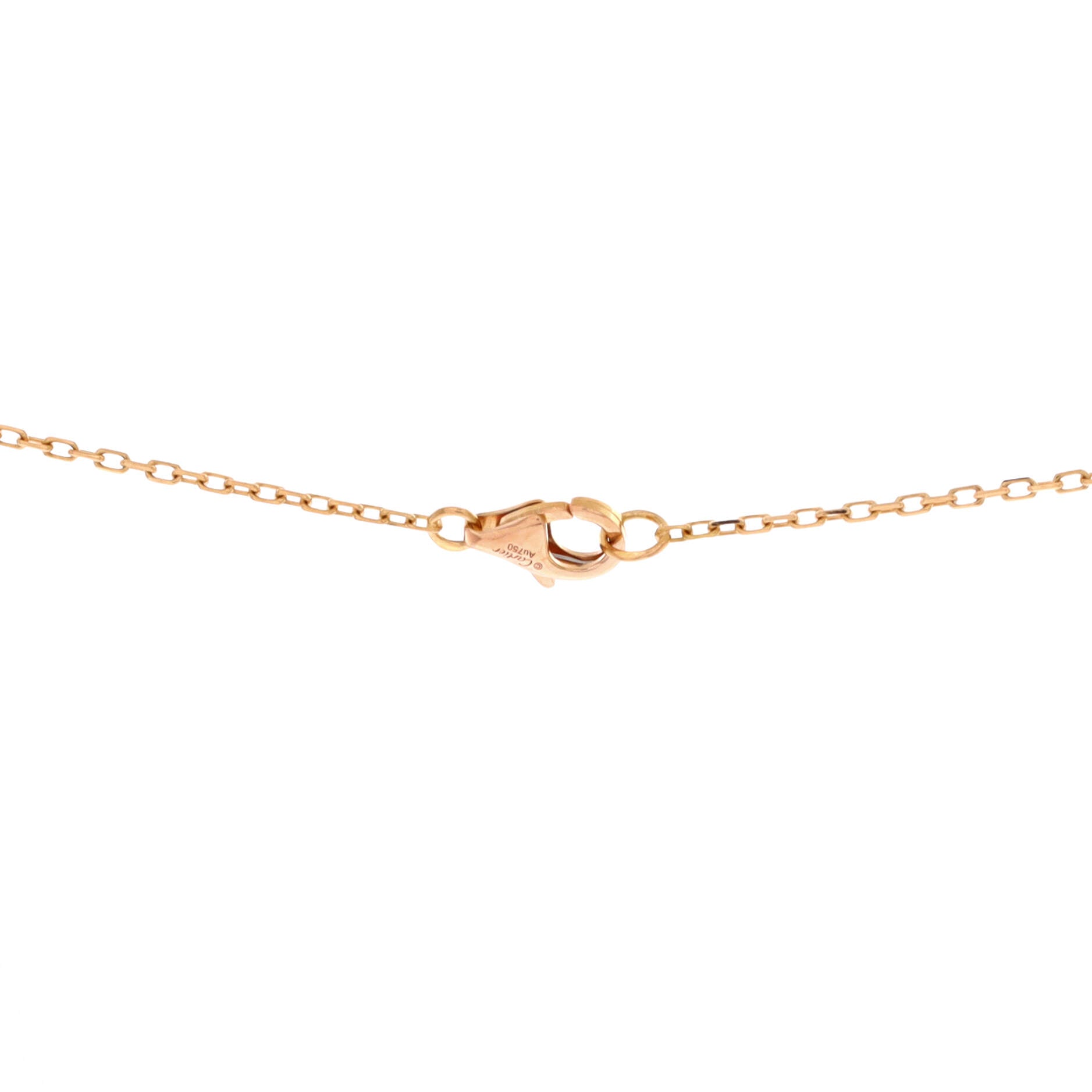 Double C de Cartier Pendant Necklace 18K Rose Gold and Diamonds