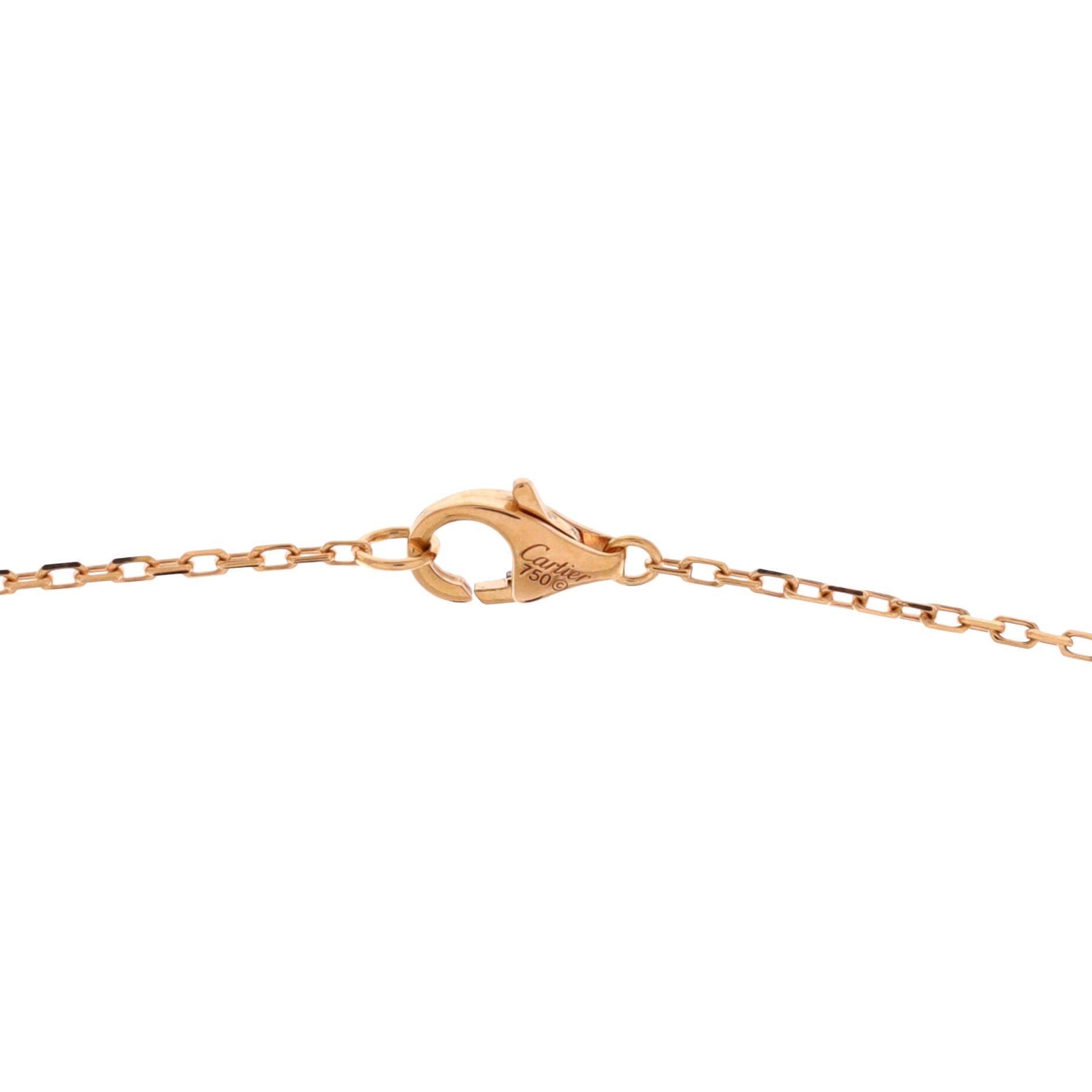 Logo Double C Pendant Necklace 18K Rose Gold with Diamonds