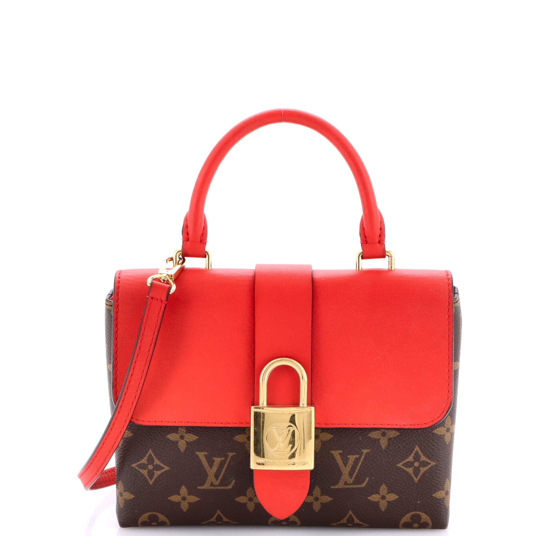 Locky Handbag Monogram Canvas with Leather BB