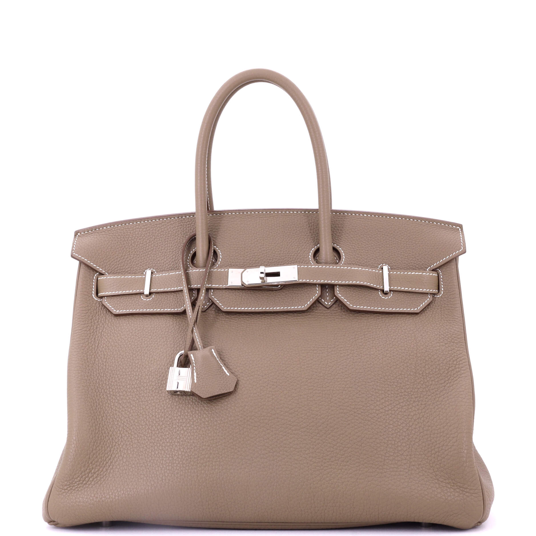 Birkin Handbag Grey Togo with Palladium Hardware 35