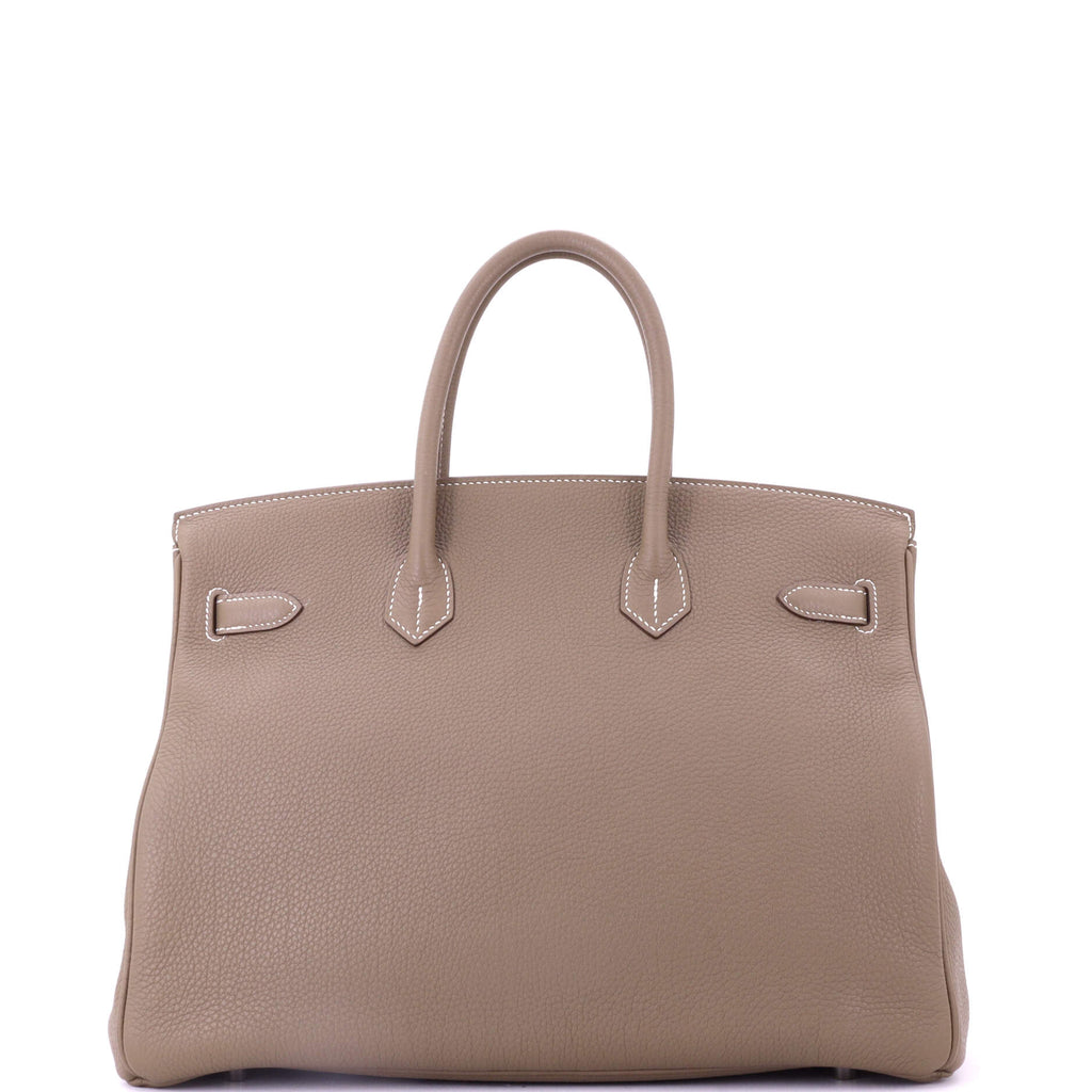 Birkin Handbag Grey Togo with Palladium Hardware 35