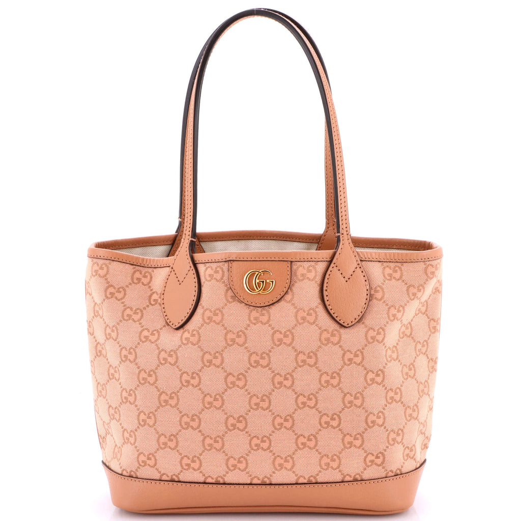 Ophidia Top Handle Shopping Tote GG Canvas and Leather Small