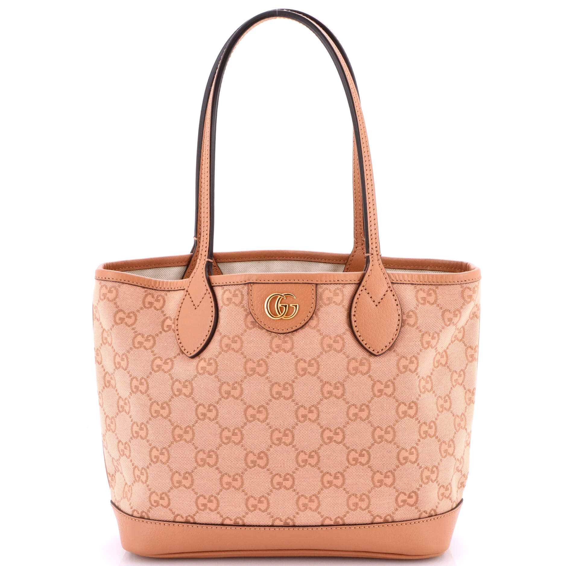Ophidia Top Handle Shopping Tote GG Canvas and Leather Small