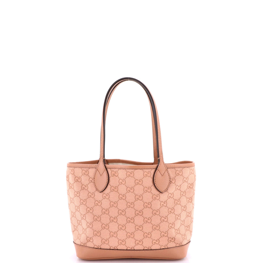 Ophidia Top Handle Shopping Tote GG Canvas and Leather Small