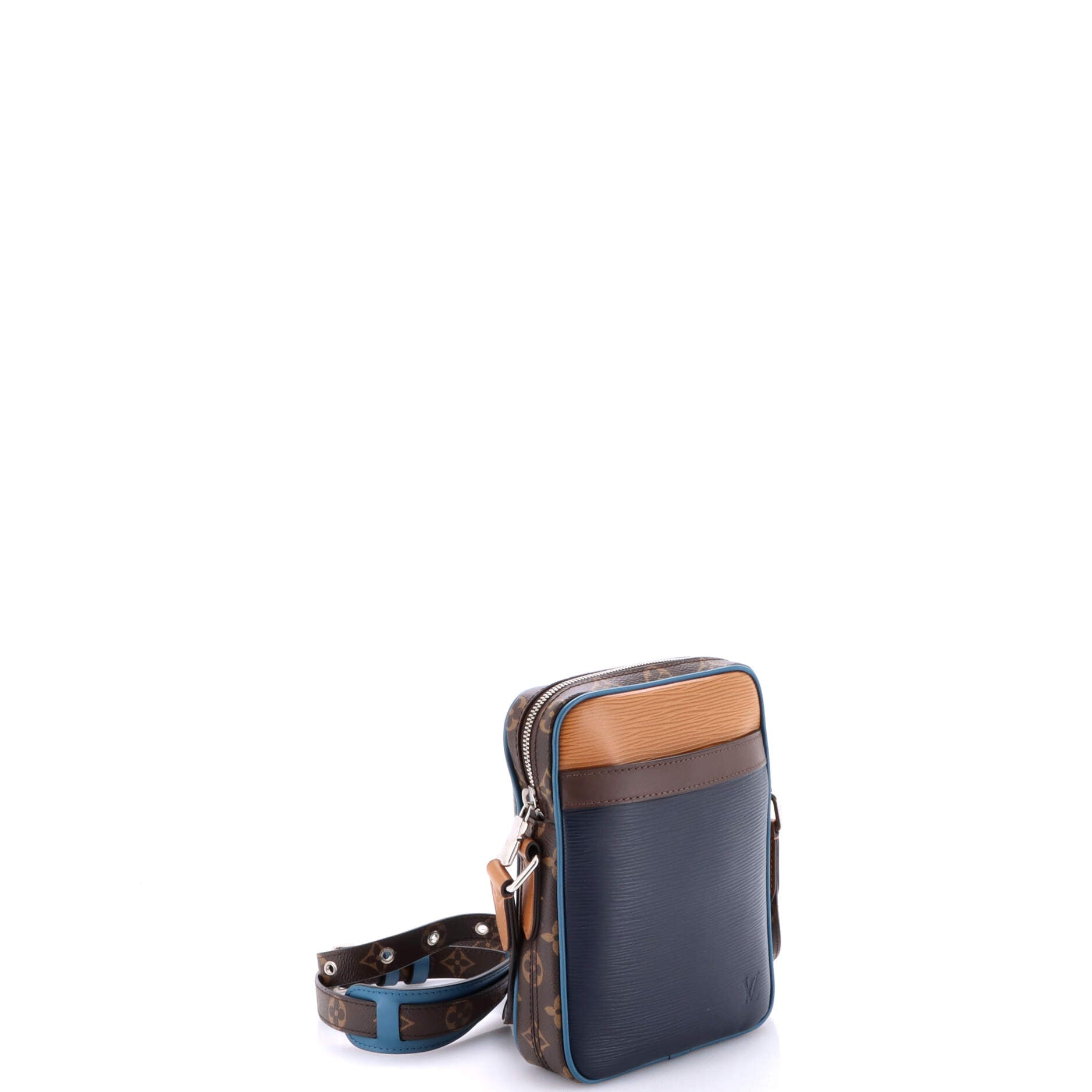 Danube Handbag Epi Leather with Monogram Canvas Slim