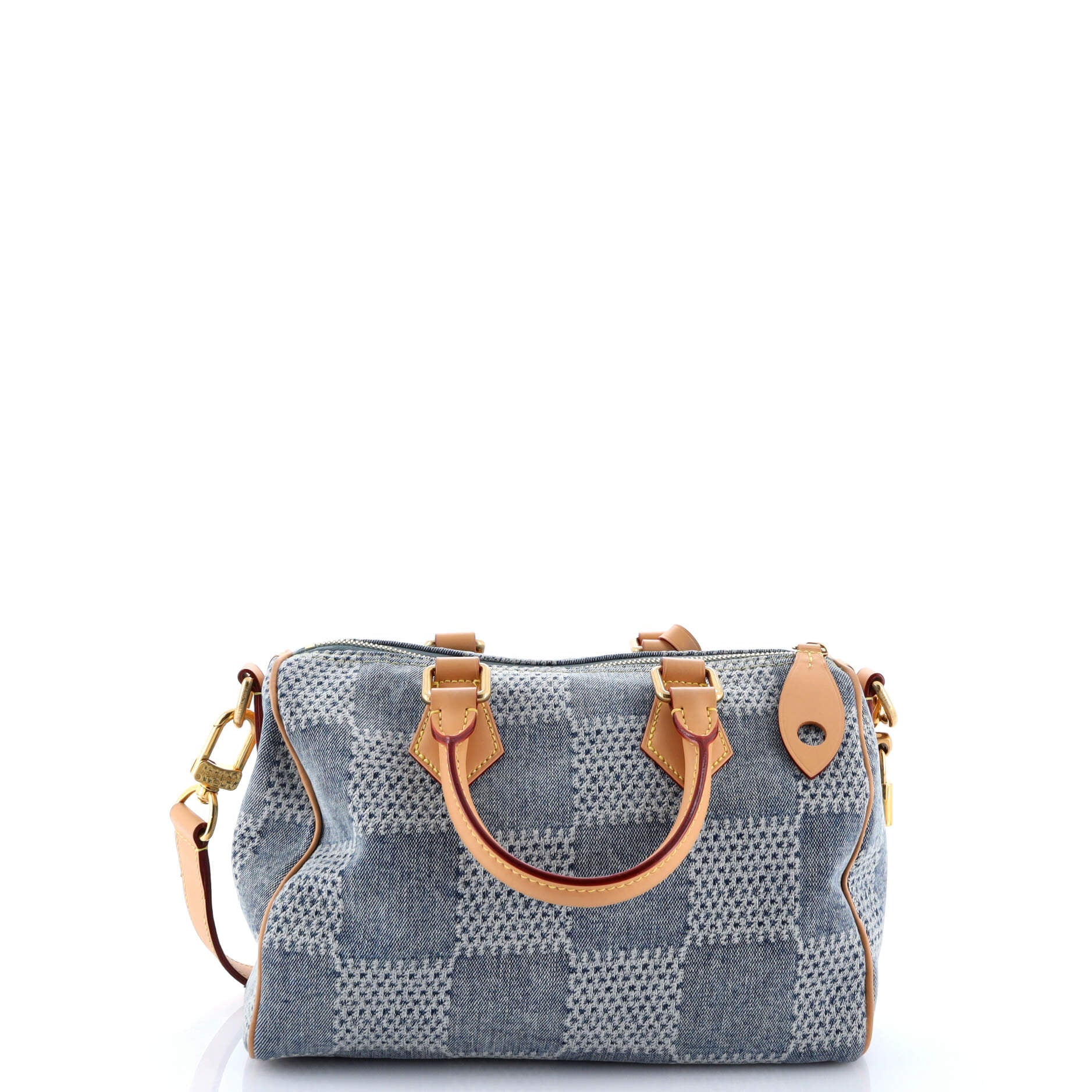 Speedy Bandouliere Bag 3D Damier Giant Denim 25