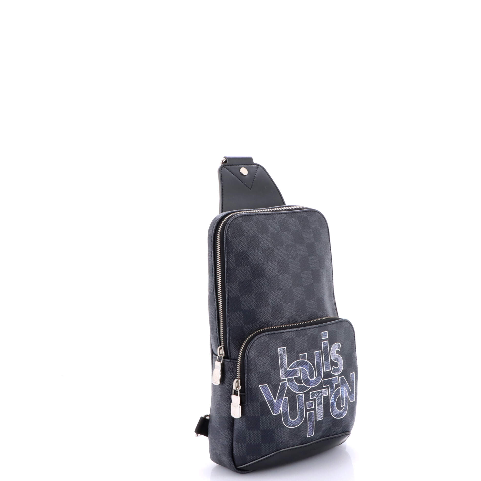 Avenue Sling Bag Limited Edition Interlinked Logo Damier Graphite
