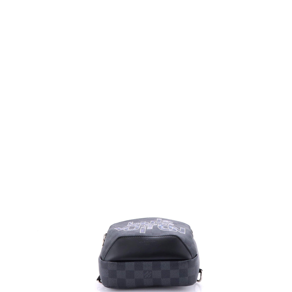 Avenue Sling Bag Limited Edition Interlinked Logo Damier Graphite