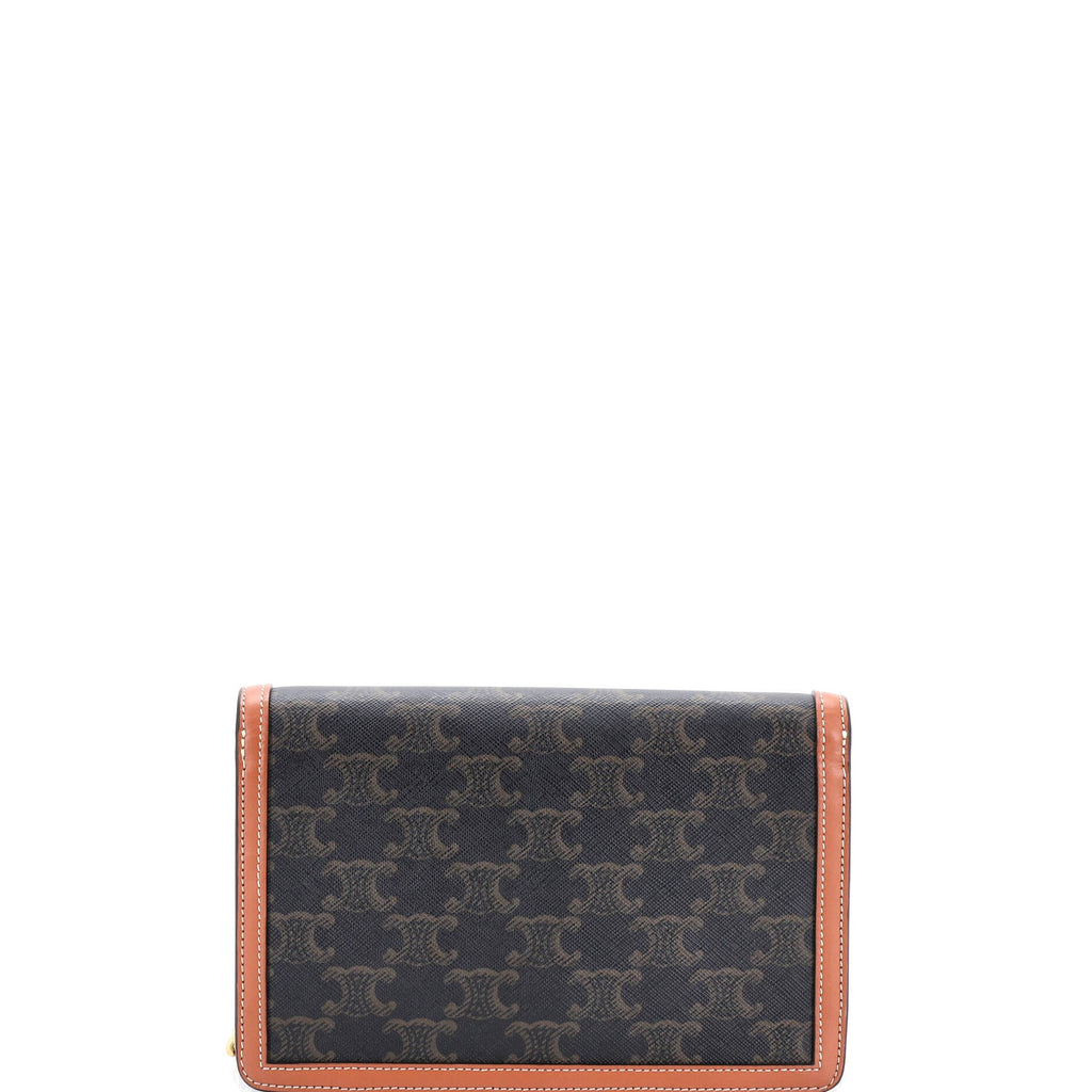 Triomphe Envelope Wallet on Chain Triomphe Coated Canvas