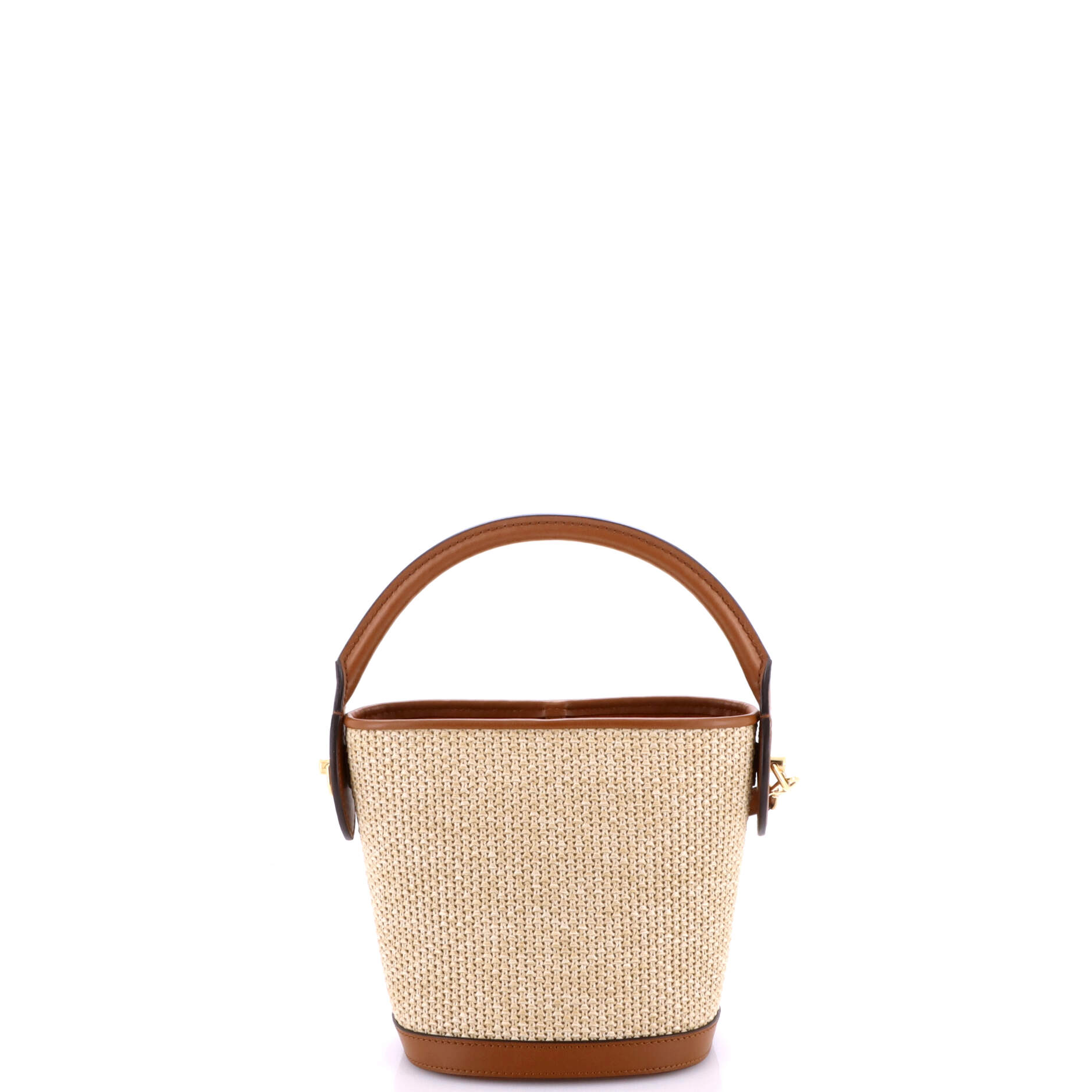 Petit Bucket NM Bag Raffia with Leather