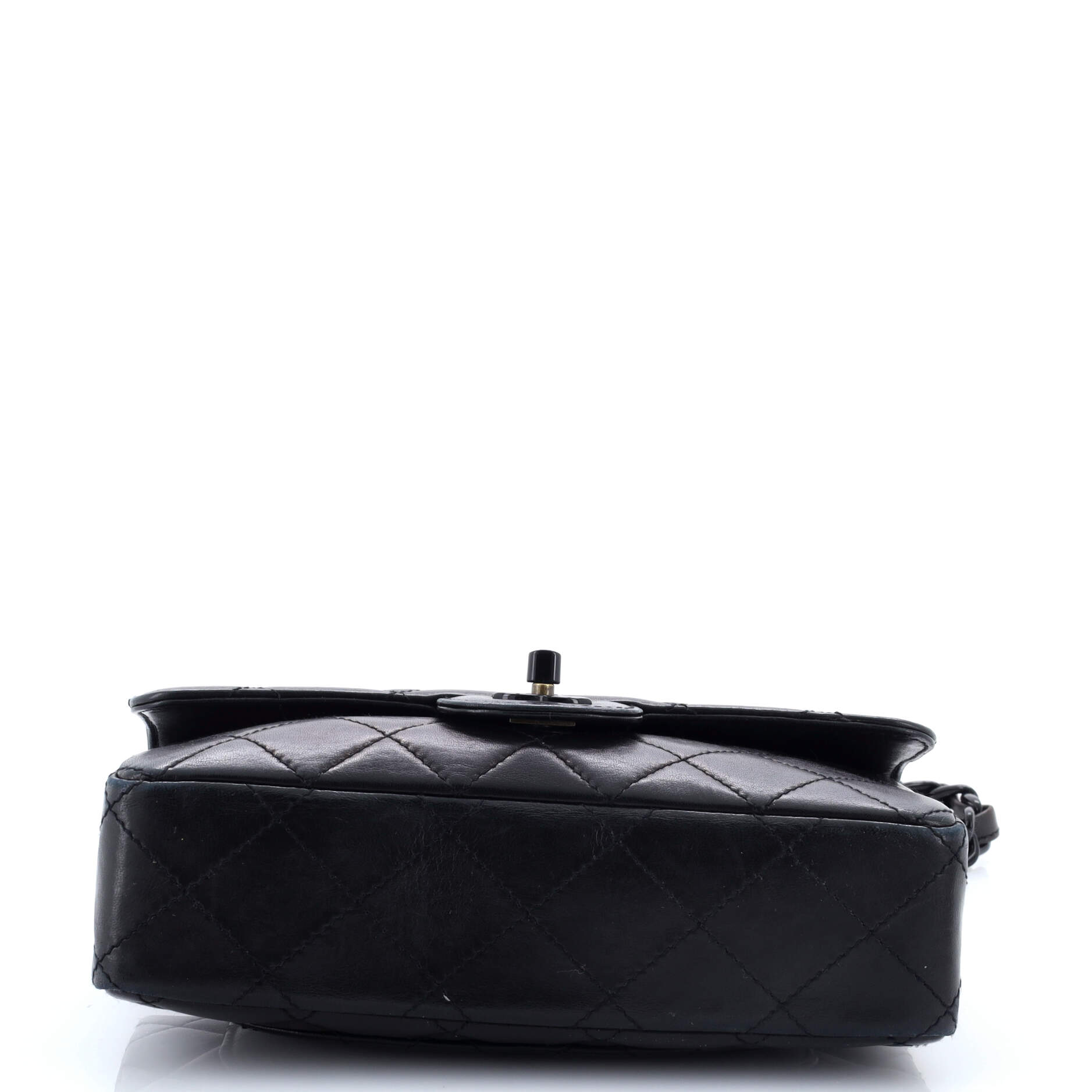 So Black Classic Single Flap Bag Quilted Lambskin Mini