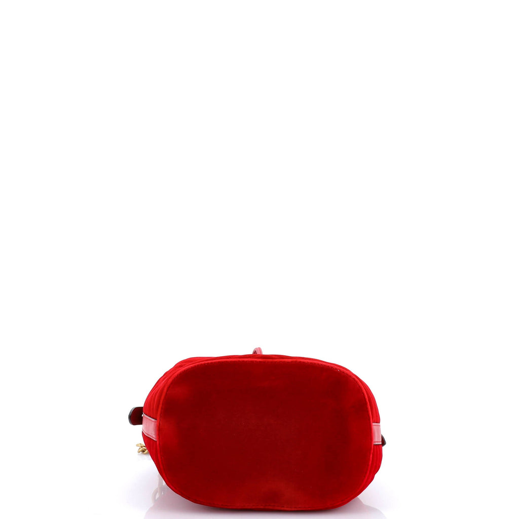 GG Marmont Bucket Bag Matelasse Velvet Small