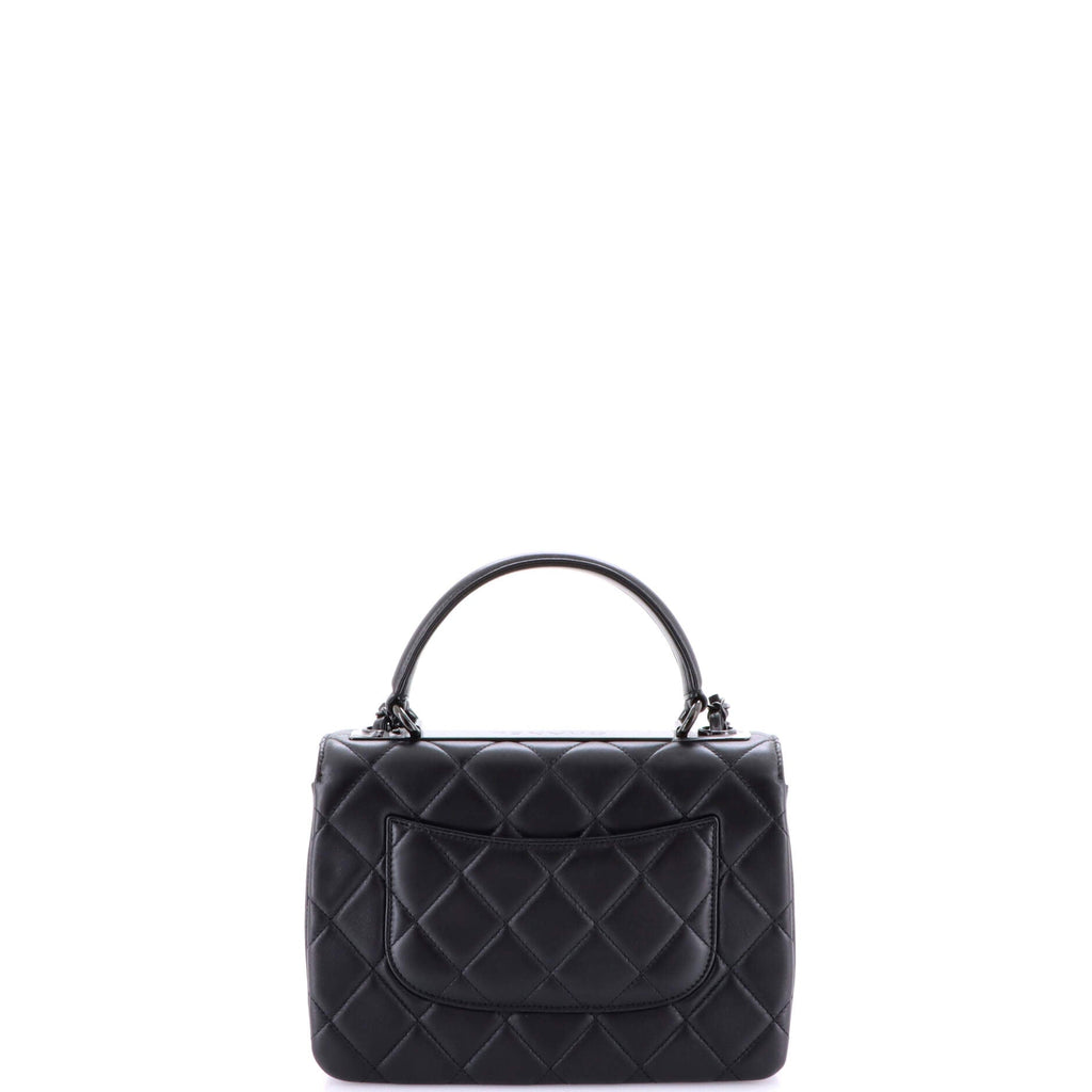 Trendy CC Top Handle Bag Quilted Lambskin Small