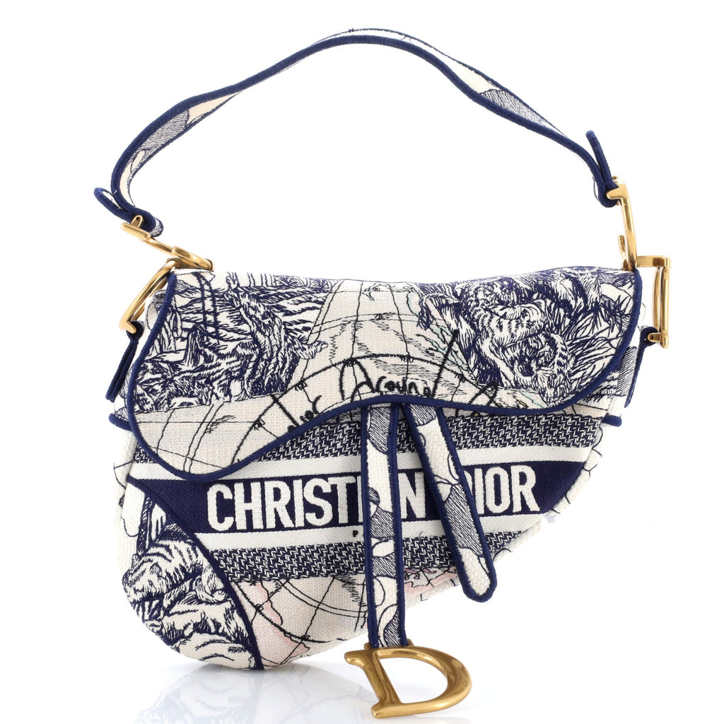 Saddle Bag Logo Embroidered Canvas Medium