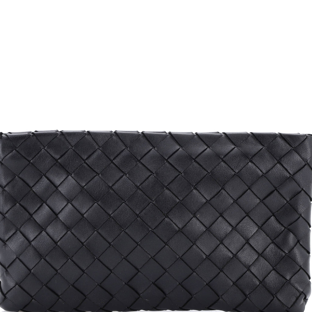 Zip Pouch Clutch Intrecciato Nappa Medium