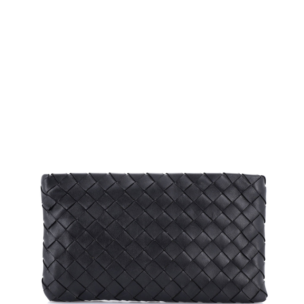 Zip Pouch Clutch Intrecciato Nappa Medium