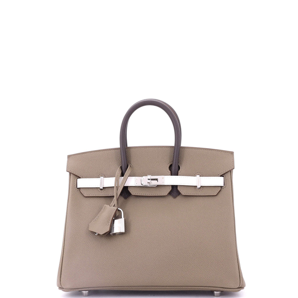 Birkin Handbag Tricolor Epsom with Palladium Hardware 25