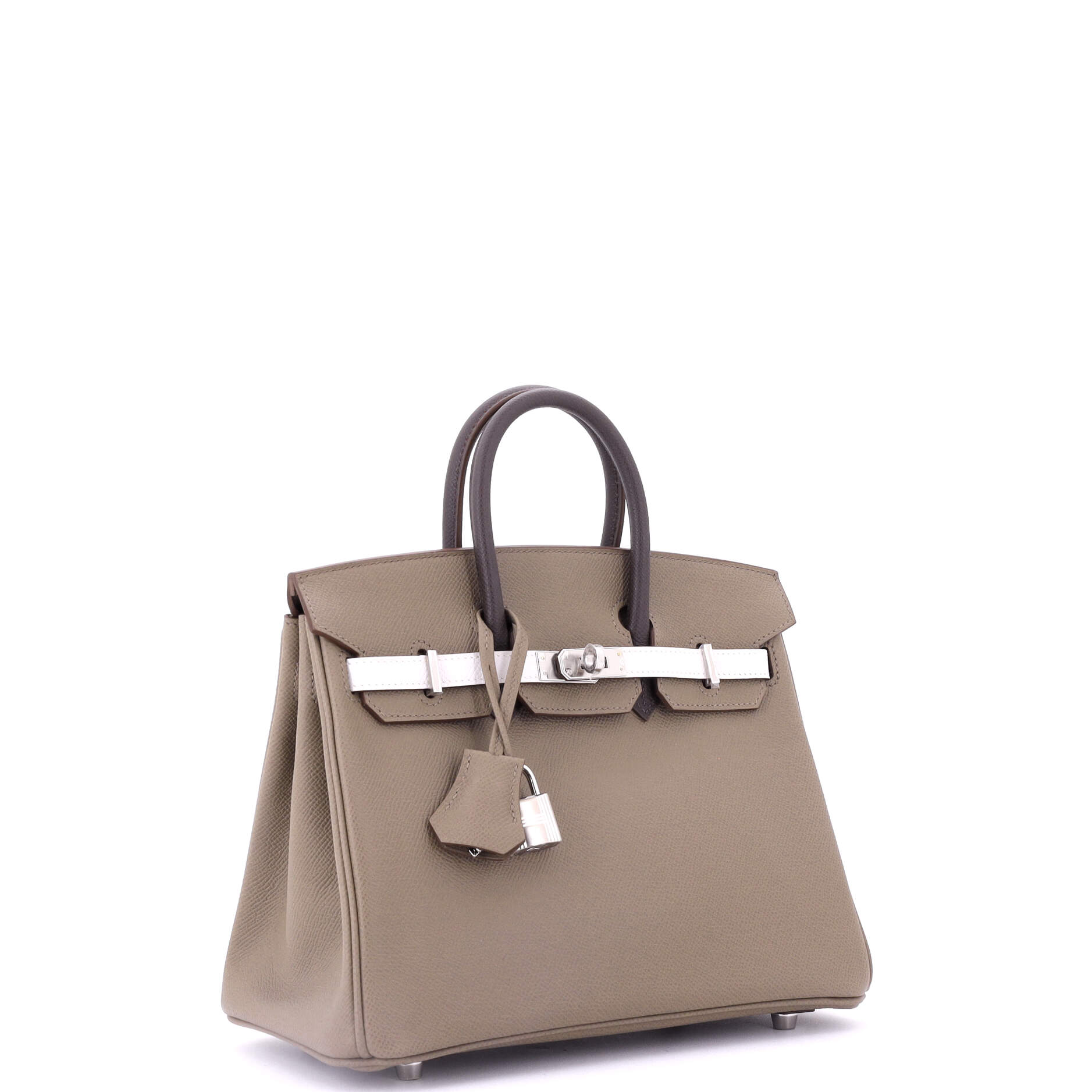 Birkin Handbag Tricolor Epsom with Palladium Hardware 25