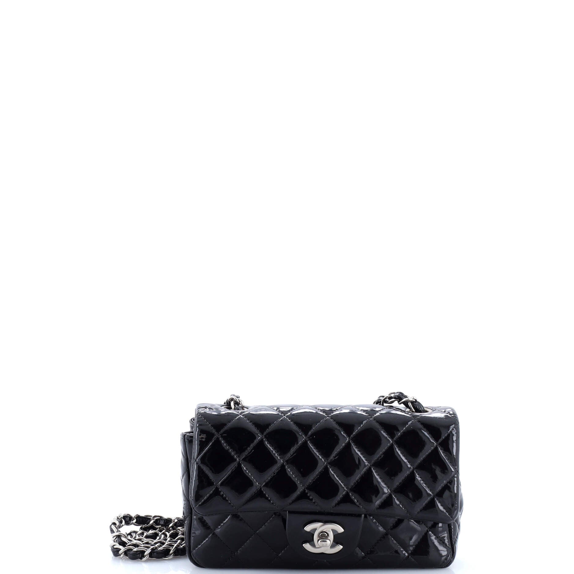 Classic Single Flap Bag Quilted Patent Mini