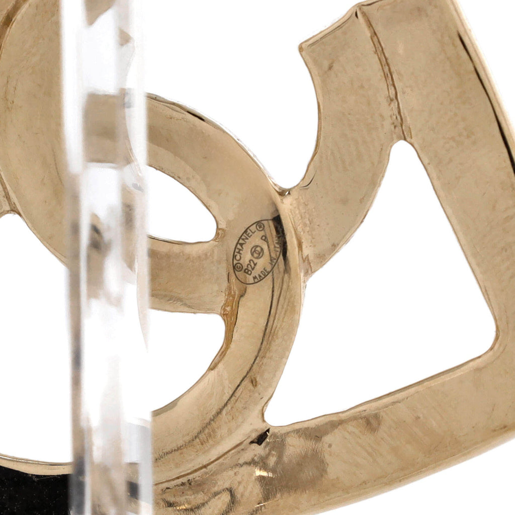 Coco In Love Heart CC Dangle Hoop Earrings Metal