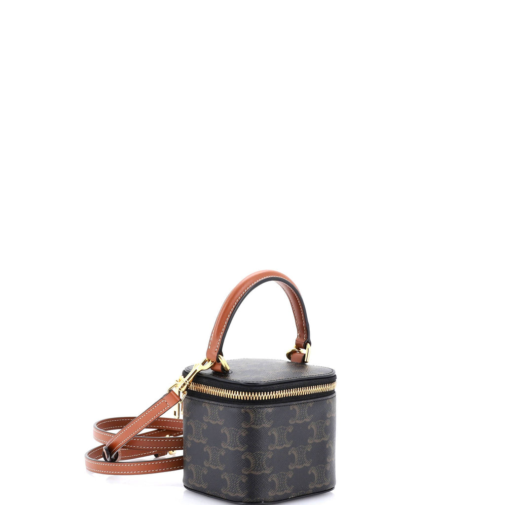 Top Handle Square Vanity Case Triomphe Coated Canvas Mini