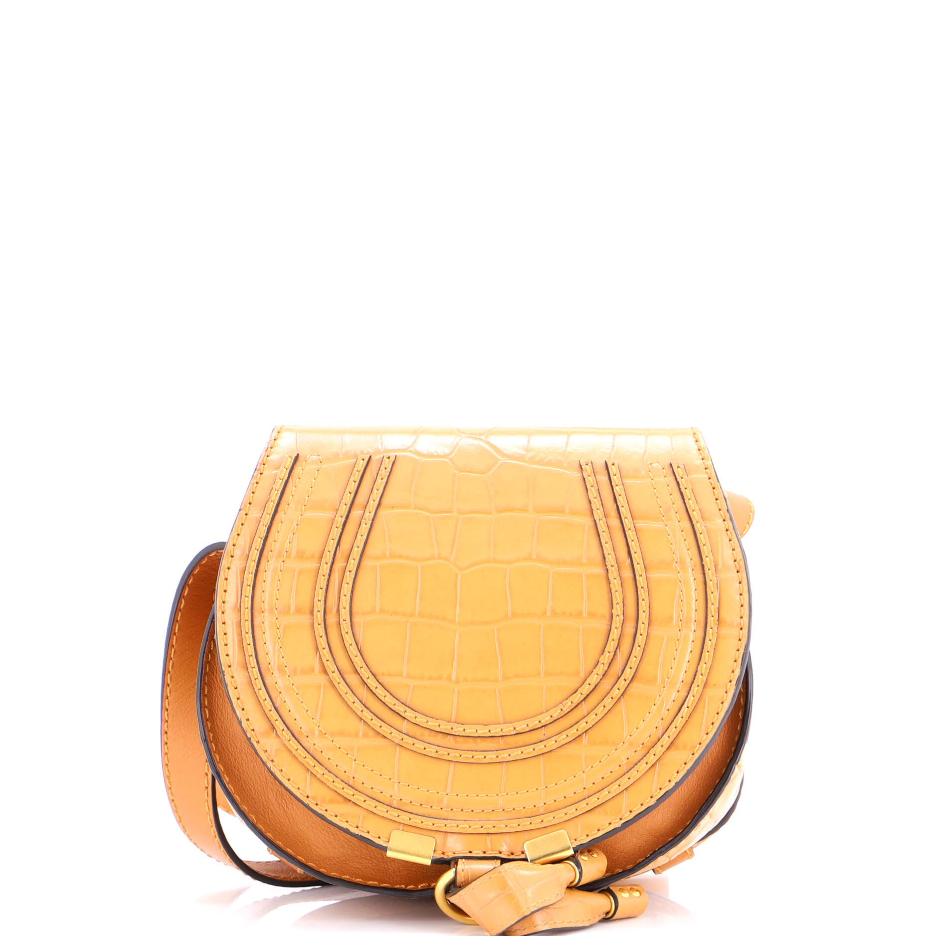 Marcie Crossbody Bag Crocodile Embossed Leather Mini