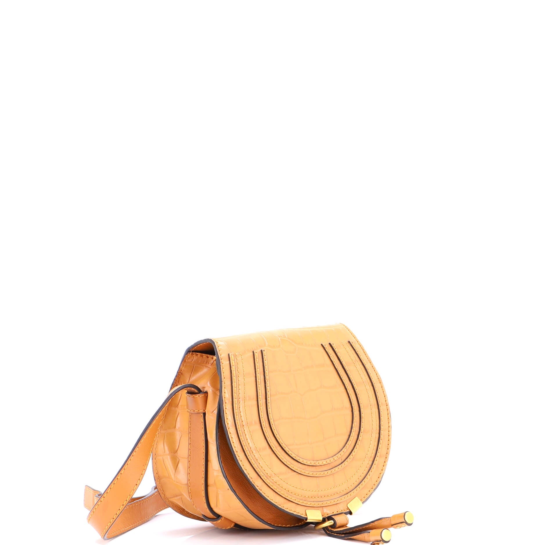 Marcie Crossbody Bag Crocodile Embossed Leather Mini