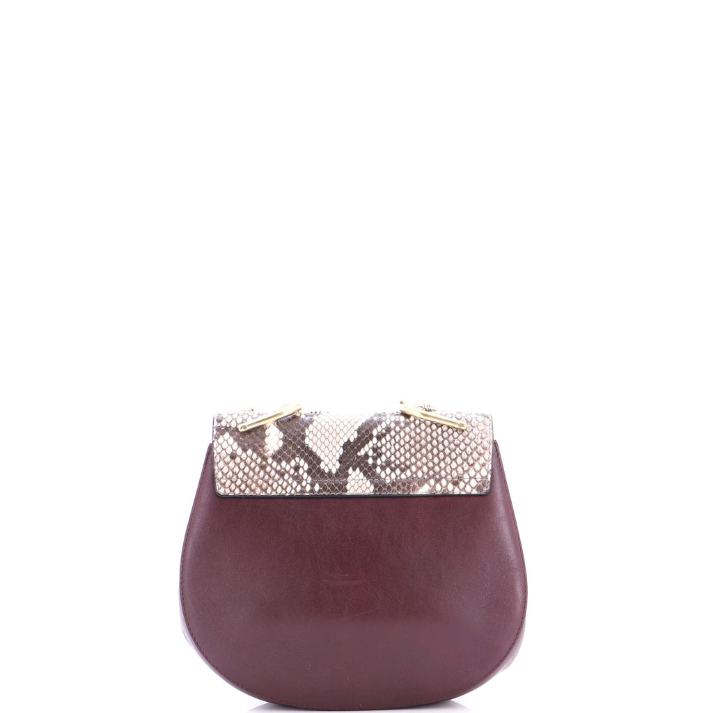 Drew Crossbody Bag Python and Suede Small