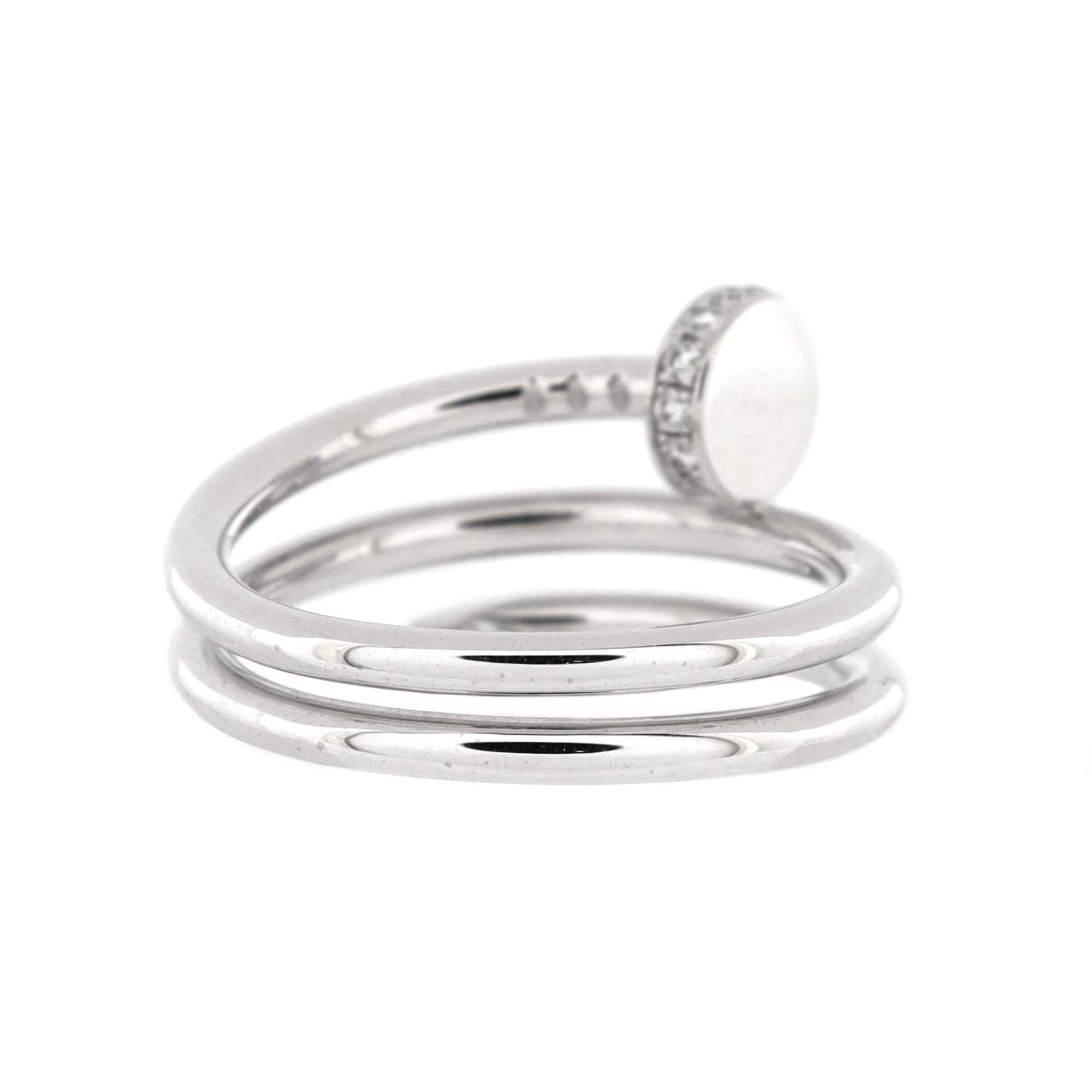 Juste un Clou Double Ring 18K White Gold and Diamonds Small