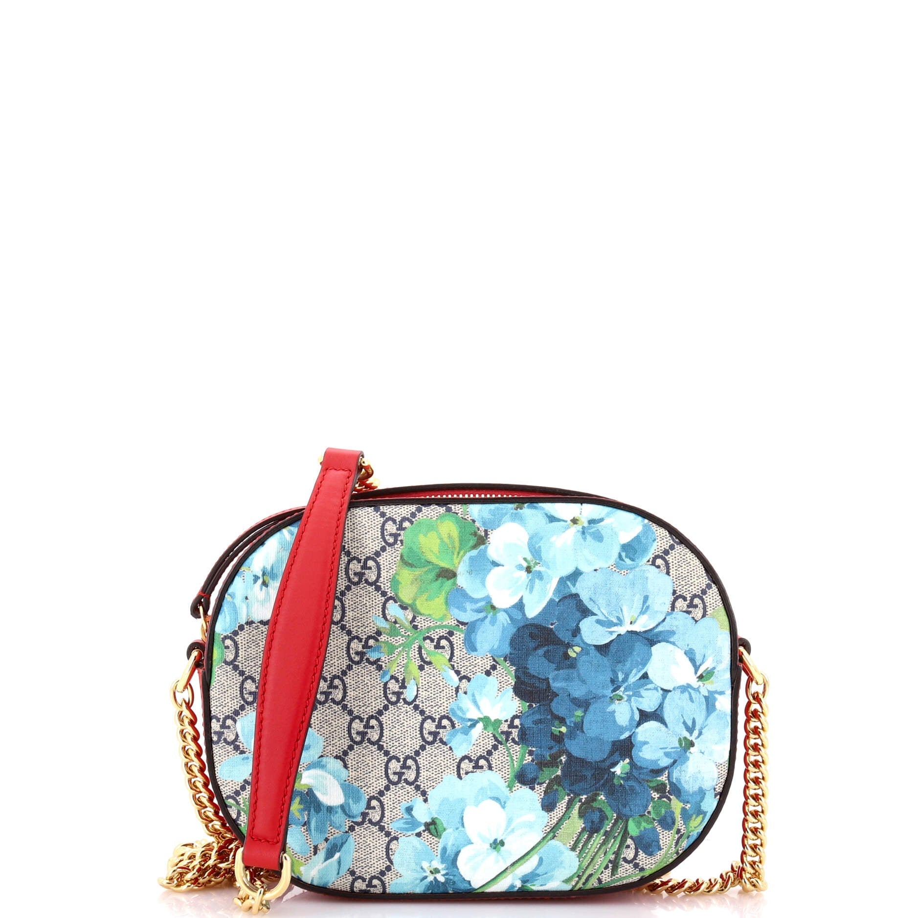 Chain Crossbody Bag Blooms Print GG Coated Canvas Mini