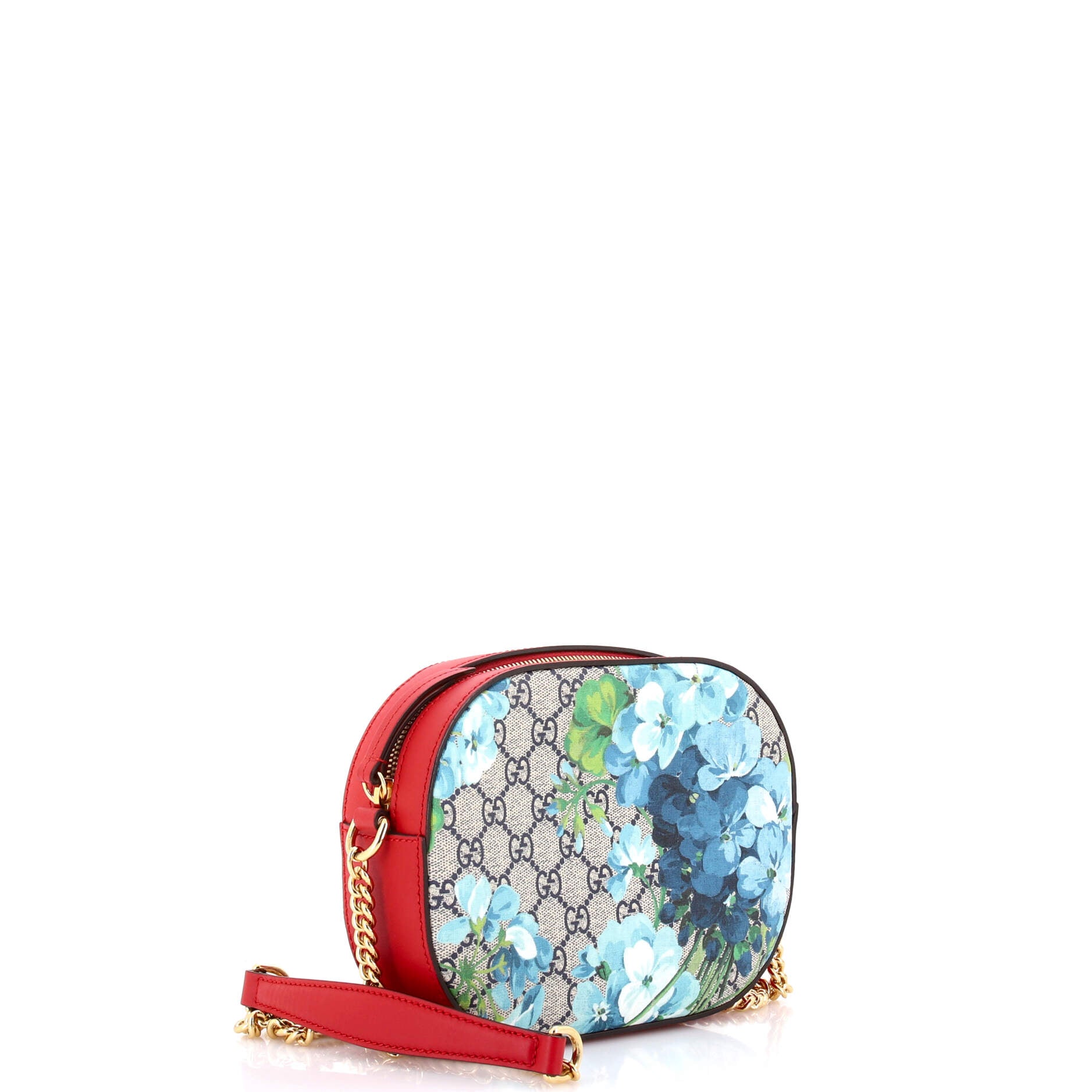 Chain Crossbody Bag Blooms Print GG Coated Canvas Mini