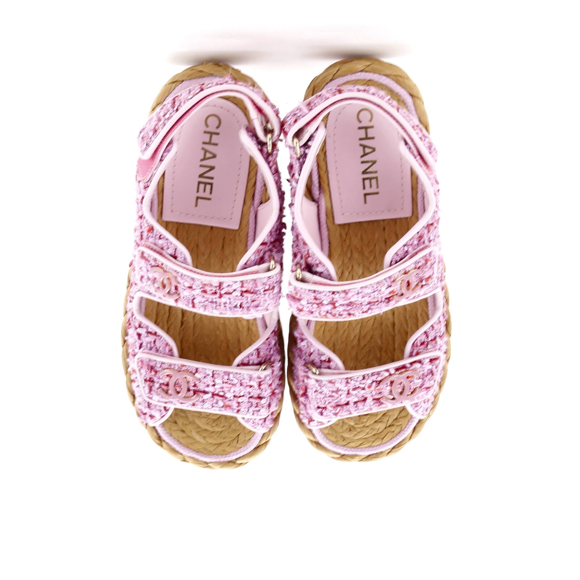 Women's Velcro Espadrille Dad Sandals Tweed