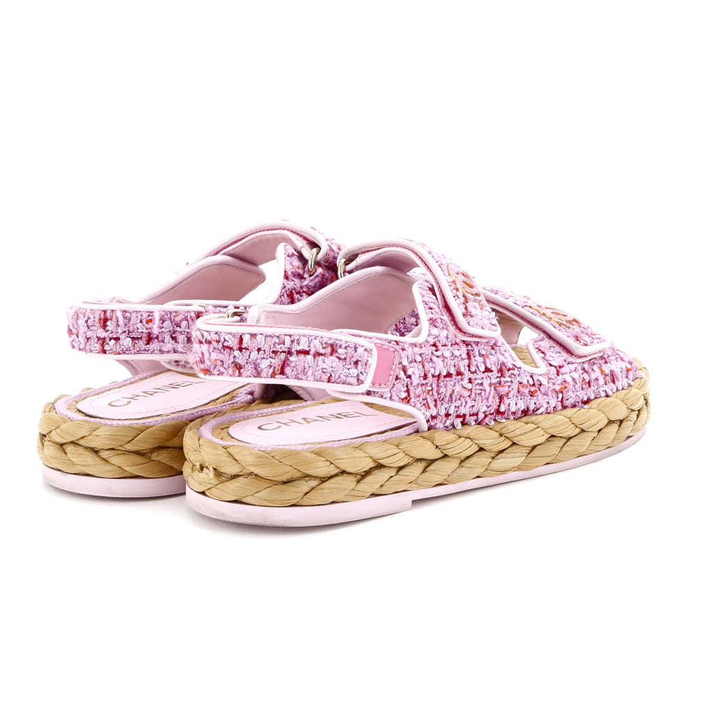 Women's Velcro Espadrille Dad Sandals Tweed