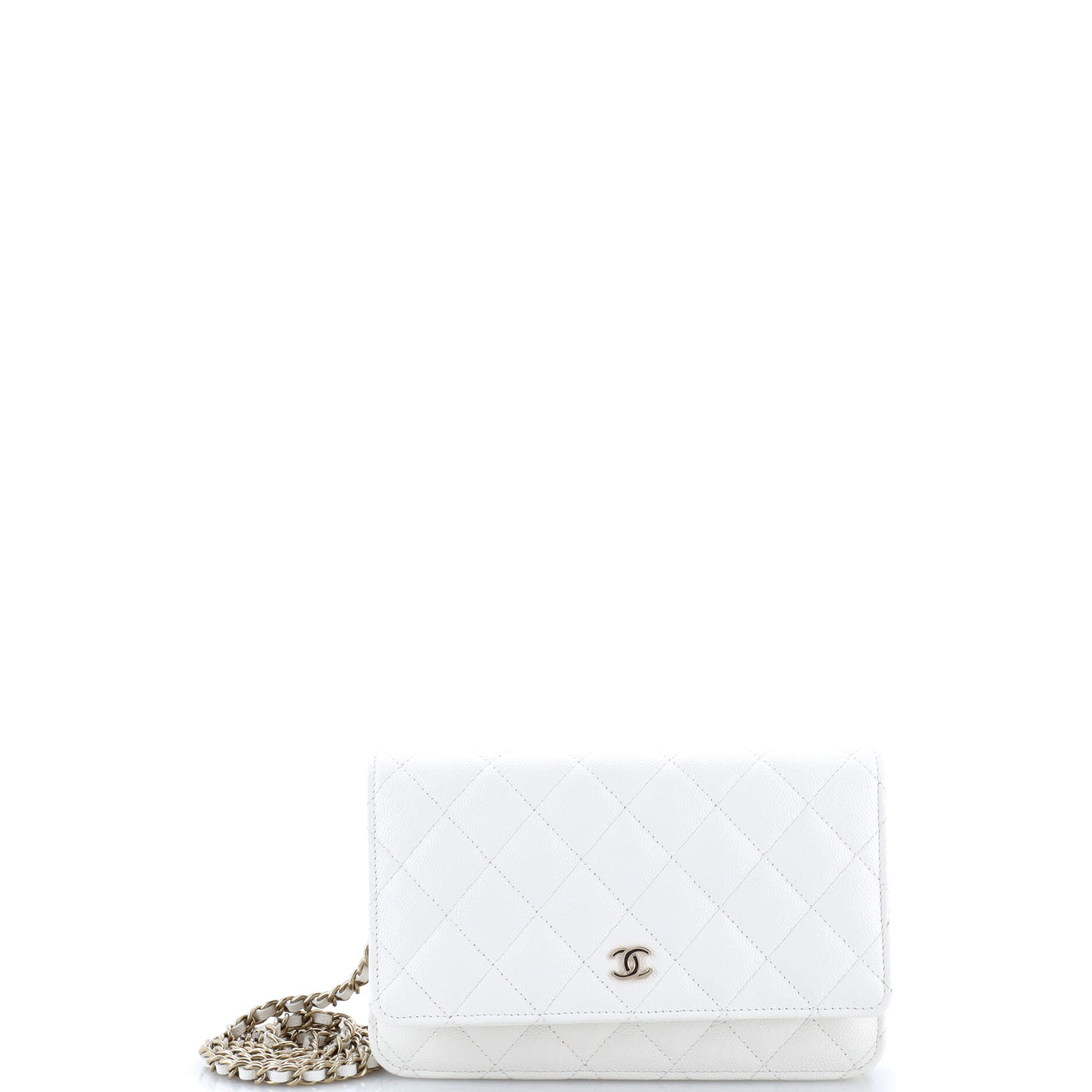 Wallet on Chain Quilted Caviar