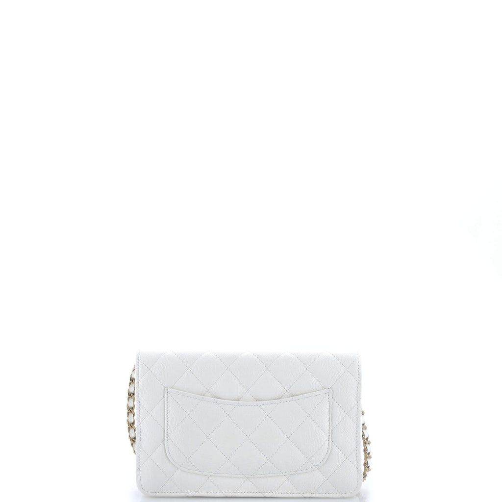 Wallet on Chain Quilted Caviar