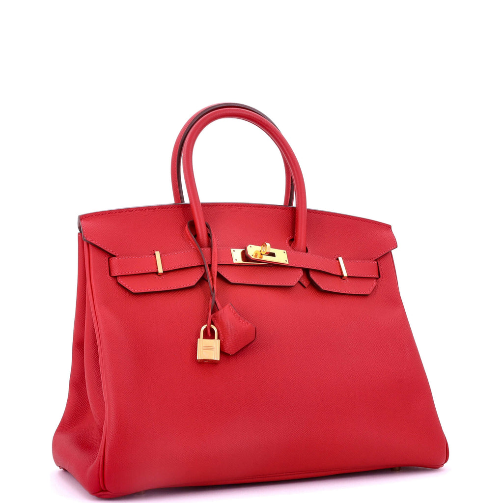 Birkin Handbag Rouge Casaque Epsom with Gold Hardware 35