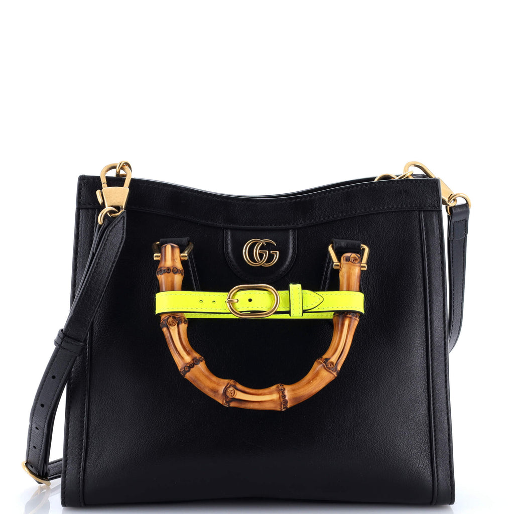 Diana NM Bamboo Handle Tote Leather Small