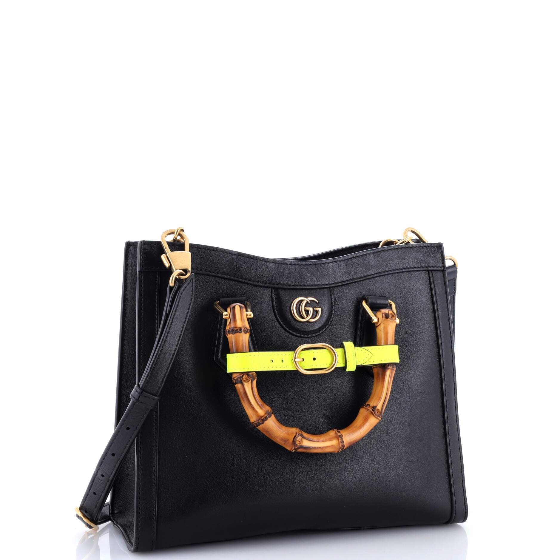 Diana NM Bamboo Handle Tote Leather Small
